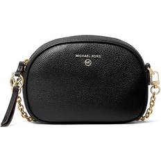 Michael michael kors jet camera skuldertasker Michael Kors Jet Set Small Pebbled Leather Convertible Camera Bag - Black
