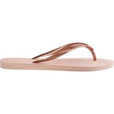 Roze - Vrouw Slippers Havaianas Slim Crystal SW II - Goud/Bruin