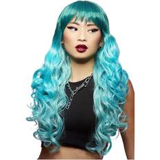 Turquoise Perruques Longues Smiffys Manic Panic Mermaid Ombre Siren Wig