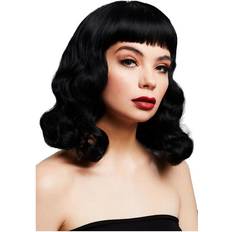 Smiffys Fever Bettie Wig with Short Fringe Black