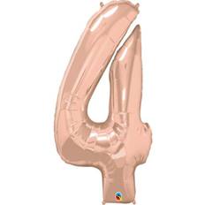 Latex Ballons 34 Inch Metallic Number 4 Rose Gold