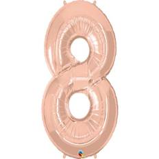 Qualatex Latex Ballons 34 Inch Metallic Number 8 Rose Gold