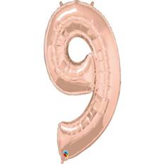 Qualatex Latex Ballons 34 Inch Metallic Number 9 Rose Gold