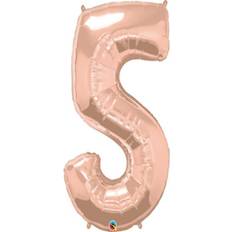 Qualatex Latex Ballons 34 Inch Metallic Number 5 Rose Gold