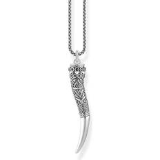 Thomas Sabo Acanthus Horn Necklace - Silver/Black