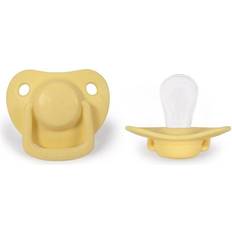 Filibabba Fopspenen & Bijtringen Filibabba Pacifiers 2-pack Pale banana 0-6 months