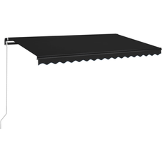 vidaXL Manual Retractable Awning with LED 450x350cm