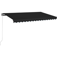 vidaXL Manual Retractable Markise with LED 450x350cm