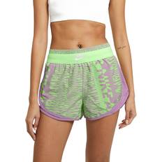 Nike Air Tempo Printed Running Shorts Women - Lime Glow/Violet Shock/Lime Glow/Black