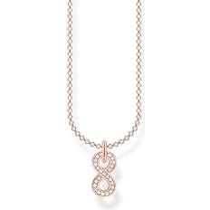 Thomas sabo halsband infinity Thomas Sabo Infinity Necklace - Rose Gold/Transparent