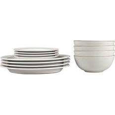 Oven Safe - Stoneware Dinner Sets Denby Natural Canvas Dinner Set 12pcs