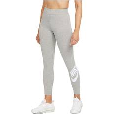 Nike Sportswear Essential High-Rise Leggings - Da Grey Heather/White