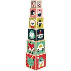 Animal Jouets empilables Janod Pyramid Baby Forest