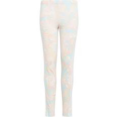 Adidas Girl's Marble Print Leggings - Pink Tint/Multicolor (H22635)