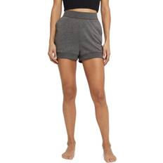 Dame - Yoga Shorts Nike French Terry Yoga Shorts Women - Black/Heather/Dark Smoke Grey