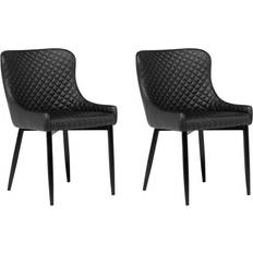 Noir Chaises de Cuisine Beliani Solano Chaise de Cuisine 82cm 2pcs