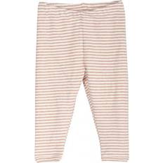 Baby Leggings Stripe - Clay/Offwhite