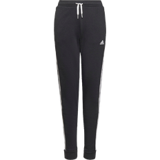 Fleece Housut Adidas Girl's Essentials 3-Stripes French Terry Joggers - Black/White (GS2199)