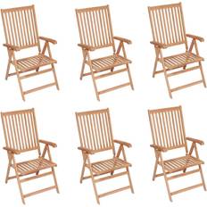 Positionsstol i teak vidaXL 3065526 6-pack Positionsstol