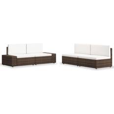 vidaXL 3054593 Loungeset, Bord inkl. 4 Soffor