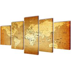 Rechthoekig Wanddecoraties vidaXL World Map