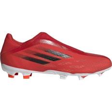 Dame - Røde Fotballsko adidas X Speedflow.3 Laceless Firm Ground - Red/Core Black/Solar Red