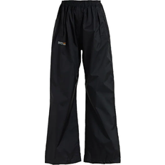 Black Outerwear Pants Regatta Kid's Pack It Waterproof Overtrousers - Black (RKW110-800)