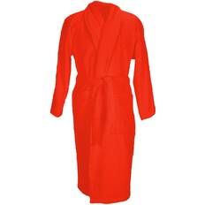 A&R Towels Bath Robe With Shawl Collar - Fire Red