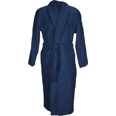 A&R Towels Bath Robe With Shawl Collar - French Navy