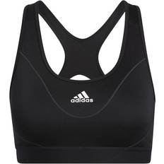 adidas Believe This Medium-Support Reflective Bra - Black/White