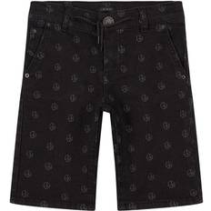 IKKS Boy's Peace-and Love Print Bermudas - Black