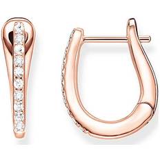 Thomas Sabo Classic Hoop Earrings - Rose Gold/Transparent