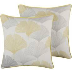 Beliani Candytuft 2-pack Komplettes Dekokissen Yellow/Grey (45x45cm)