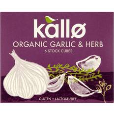 Veganska Buljong & Fond Kallo Organic Garlic & Herb Stock Cubes 66g 6st