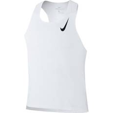 Herre - Hvid - Løb Toppe NIKE AeroSwift Running Vest Men - White/Black