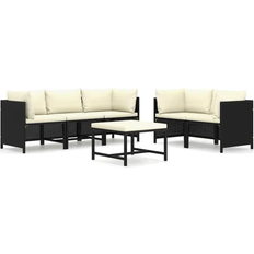 5 Loungesæt Havemøbler vidaXL 3059786 Loungesæt, 1 borde inkl. 5 sofaer