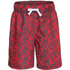 Girls Swim Shorts Trespass Kid's Hitter Printed Shorts - Red