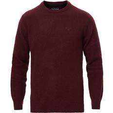 Barbour Röda Tröjor Barbour Tisbury Wool Crew Neck - Ruby