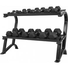 Hantelställ med vikter Gorilla Sports Hexagon Dumbbells With Stand