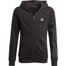 Adidas Tyttö Hupparit Adidas Essentials Full-Zip Hoodie - Black/White