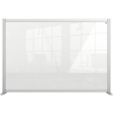 Silver Skrivbordsskärmar Nobo Premium Plus Clear Acrylic Protective Desk Divider Screen Modular System