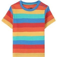 0-1M T-shirts Frugi Favourite T-shirt - Rainbow Stripe