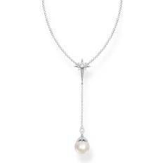 Thomas sabo halsband stjärna Thomas Sabo Star Necklace - Silver/Pearl/Transparent