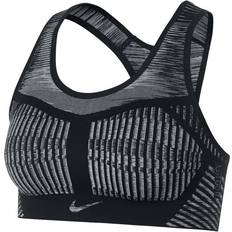 Running - White Bras Nike Fe/Nom Flyknit High Support Non Padded Sports Bra - Black/Grey/White