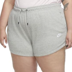 Dam - Friluftsshorts - Gråa Nike Essential Plus Size Shorts - Dark Grey Heather/White