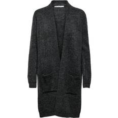 Only Long Knitted Cardigan - Gray/Dark Gray Melange