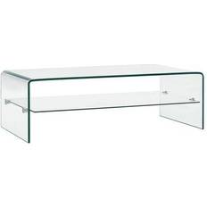 vidaXL Tempered Glass Mesa de Centro 45x98cm