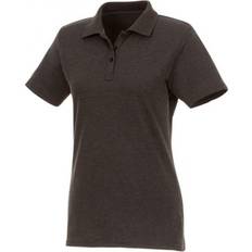 Brown - Women Polo Shirts Elevate Womens Helios Short Sleeve Polo Shirt - Heather Charcoal