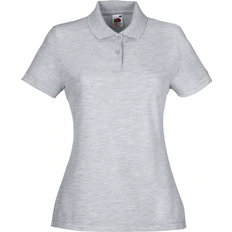 Grey - Women Polo Shirts Fruit of the Loom Ladies 65/35 Polo Shirt - Heather Grey