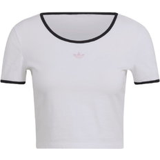 adidas Slim Crop Top - White